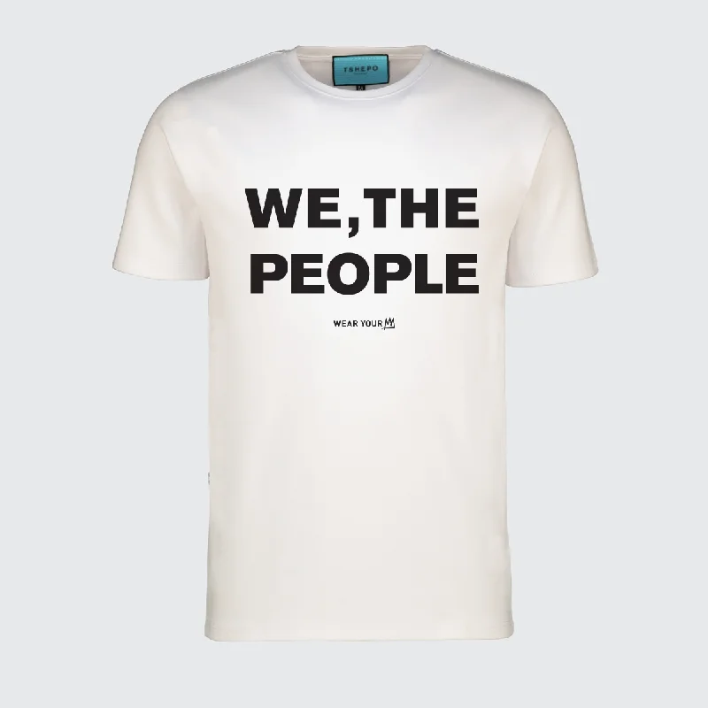 cartoon design t-shirts -TSHEPO, WE THE PEOPLE T-SHIRT, WHITE