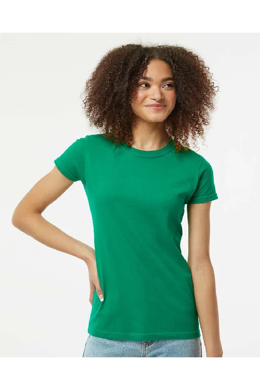 holiday design t-shirts -Tultex Womens Fine Jersey Slim Fit Short Sleeve Crewneck T-Shirt - Kelly Green