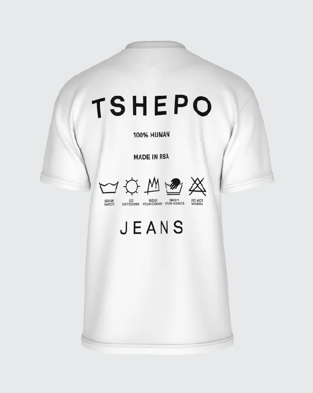 funny animal t-shirts -TSHEPO SELF-CARE T-SHIRT, WHITE