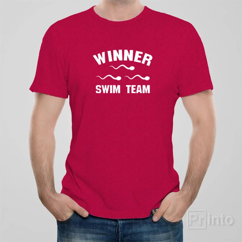 pastel t-shirts for girls -Winner. Swim team - T-shirt