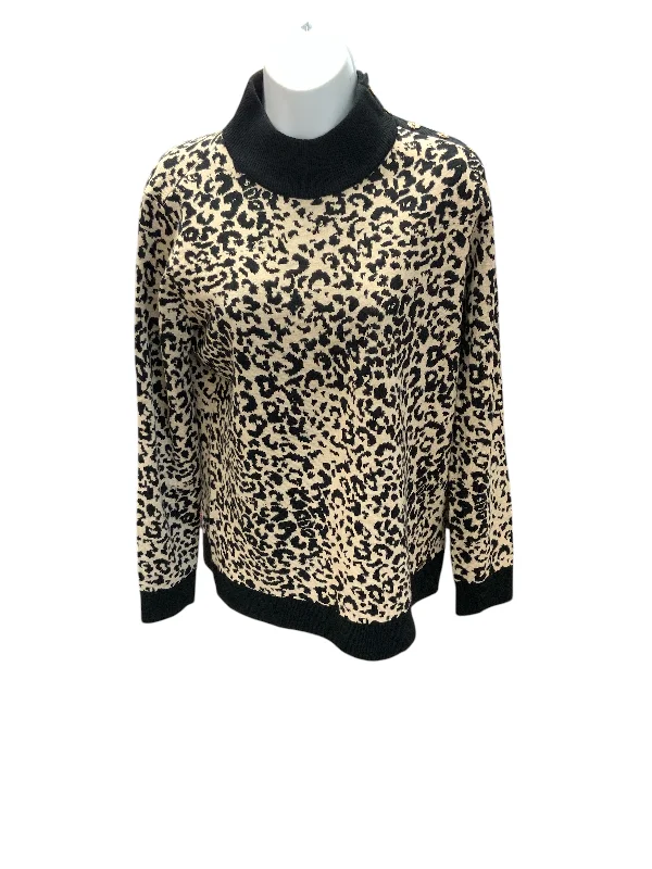 lightweight summer wool pullover sweater -Calvin Klein Women's Sweater Cheetah M