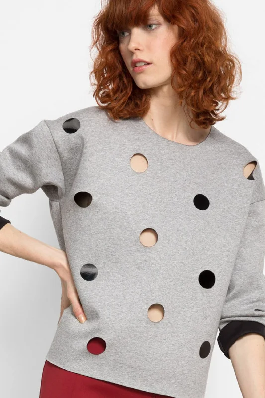 bold geometric cashmere pullover sweater -DEP