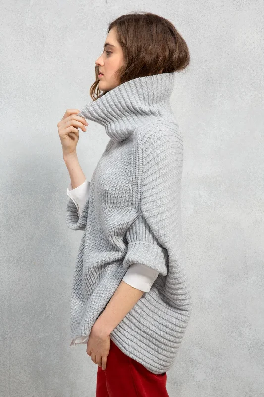 stylish color block wool pullover sweater -FRAISE