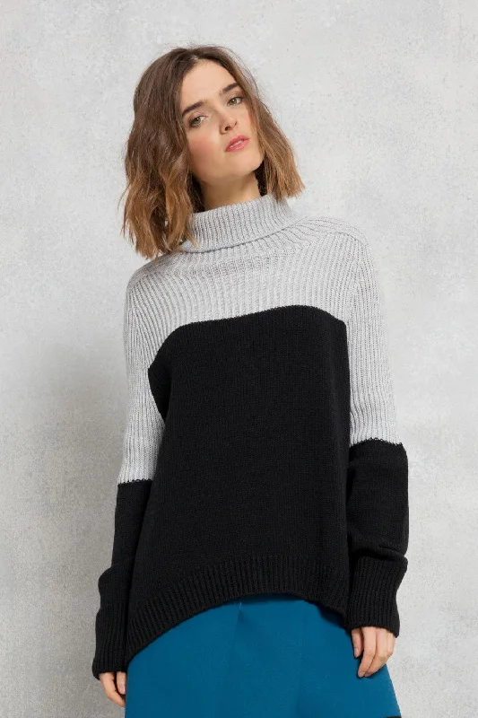 stylish fisherman cashmere pullover sweater -POMME