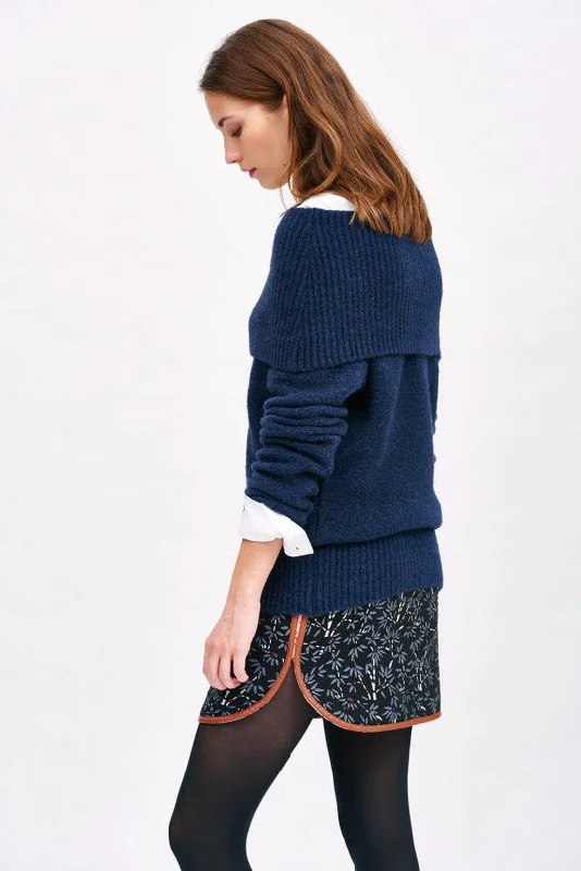 soft modal knit pullover sweater -SANPO