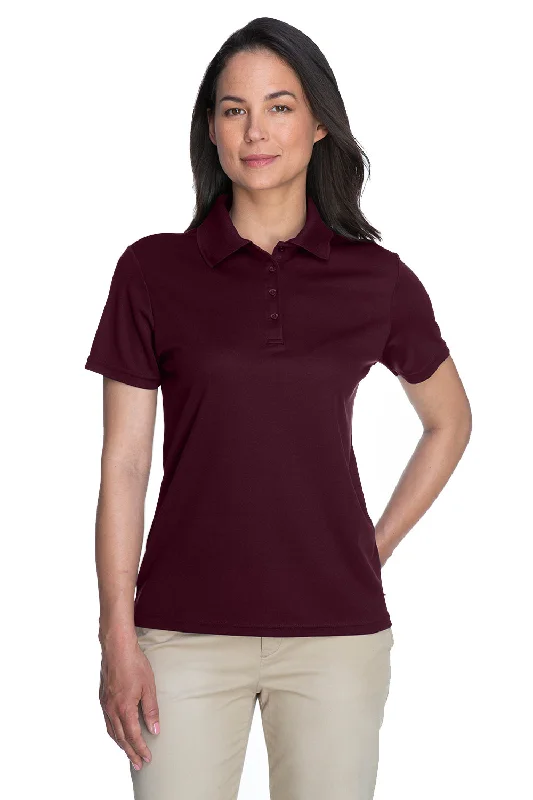 utility floral shirts -Core 365 Womens Origin Performance Moisture Wicking Short Sleeve Polo Shirt - Burgundy