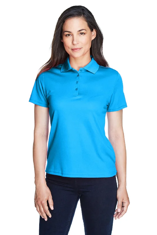 striped utility blouses -Core 365 Womens Origin Performance Moisture Wicking Short Sleeve Polo Shirt - Electric Blue