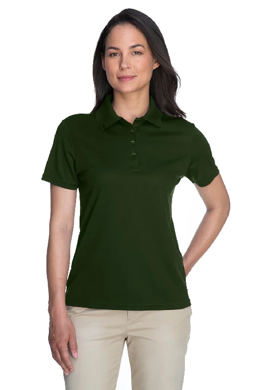 tropical tie-dye shirts -Core 365 Womens Origin Performance Moisture Wicking Short Sleeve Polo Shirt - Forest Green