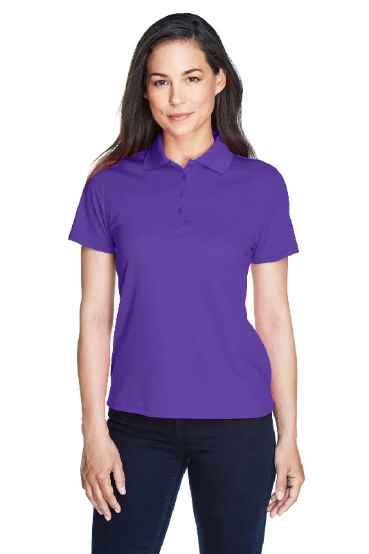 casual tie-dye blouses -Core 365 Womens Origin Performance Moisture Wicking Short Sleeve Polo Shirt - Campus Purple