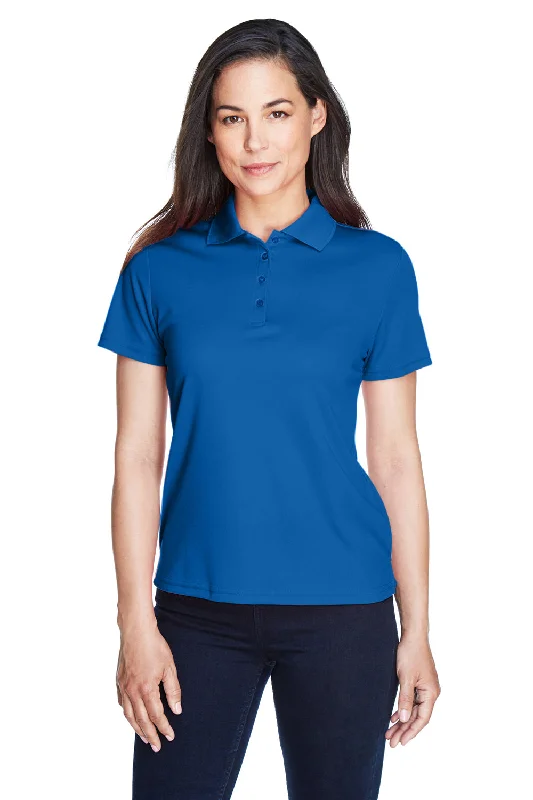 geometric tie-dye blouses -Core 365 Womens Origin Performance Moisture Wicking Short Sleeve Polo Shirt - True Royal Blue