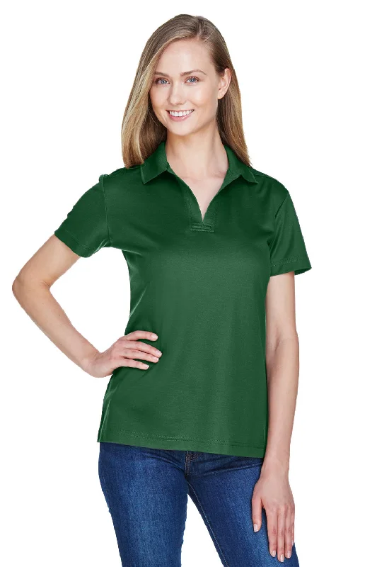 vintage utility shirts -Devon & Jones Womens CrownLux Performance Moisture Wicking Short Sleeve Polo Shirt - Forest Green