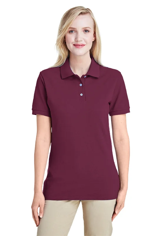 lace tie-dye blouses -Jerzees Womens Short Sleeve Polo Shirt - Maroon