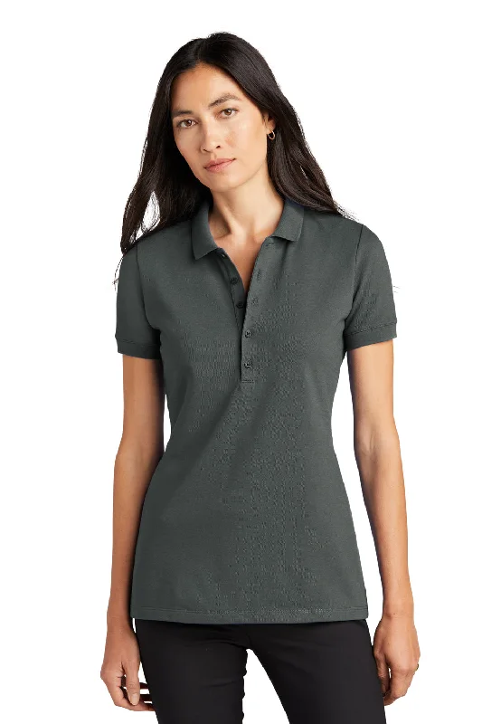 vintage utility blouses -Mercer+Mettle Womens Moisture Wicking Short Sleeve Polo Shirt - Anchor Grey