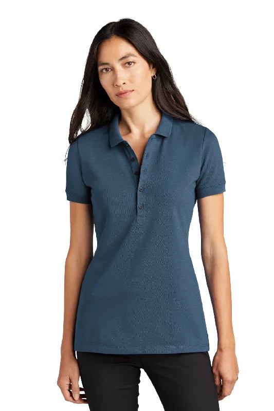 silk plaid blouses -Mercer+Mettle Womens Moisture Wicking Short Sleeve Polo Shirt - Insignia Blue