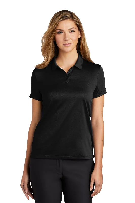 boho utility shirts -Nike Womens Essential Dri-Fit Moisture Wicking Short Sleeve Polo Shirt - Black