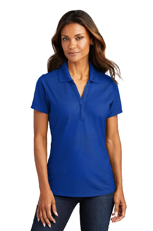 tie-dye utility blouses -Port Authority Womens EZPerformance Moisture Wicking Short Sleeve Polo Shirt - True Royal Blue