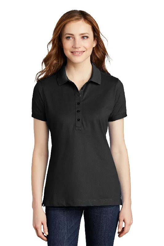 utility floral blouses -Port Authority Womens Moisture Wicking Short Sleeve Polo Shirt - Black