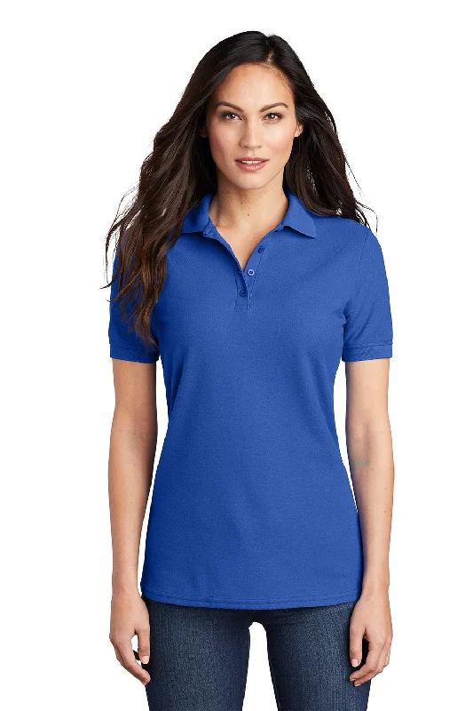 casual utility shirts -Port & Company Womens Core Stain Resistant Short Sleeve Polo Shirt - Royal Blue