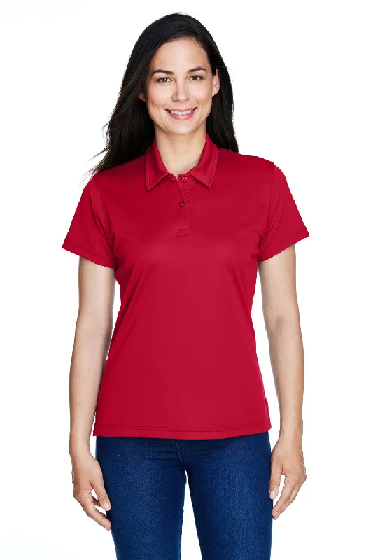 floral plaid blouses -Team 365 Womens Command Performance Moisture Wicking Short Sleeve Polo Shirt - Scarlet Red