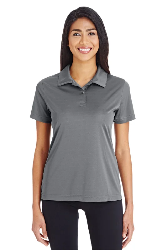 tie-dye utility shirts -Team 365 Womens Zone Performance Moisture Wicking Short Sleeve Polo Shirt - Graphite Grey