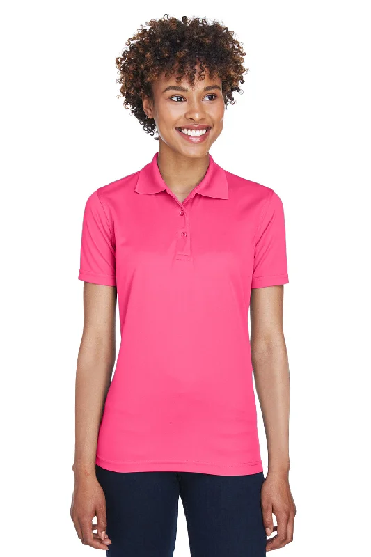 casual utility shirts -UltraClub Womens Cool & Dry Moisture Wicking Short Sleeve Polo Shirt - Heliconia Pink