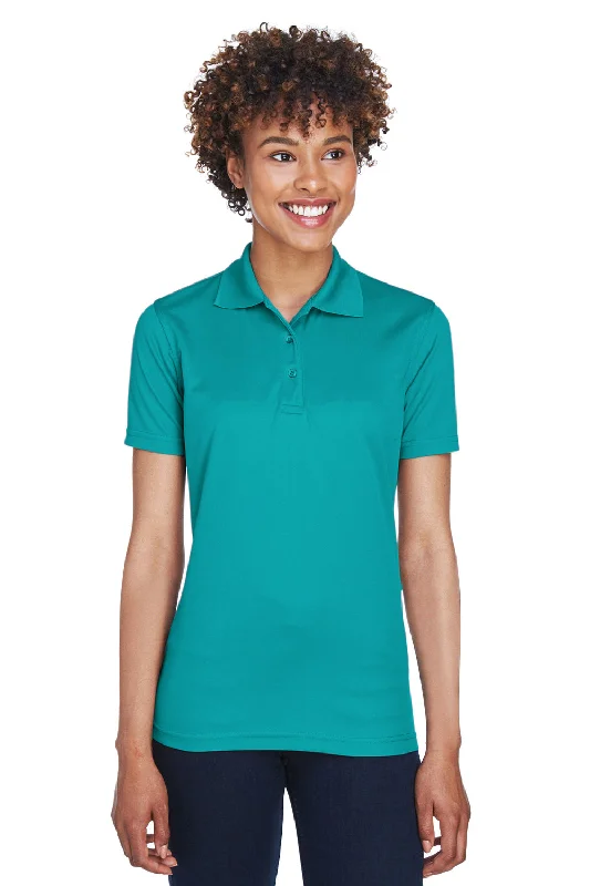 floral tie-dye shirts -UltraClub Womens Cool & Dry Moisture Wicking Short Sleeve Polo Shirt - Jade Green