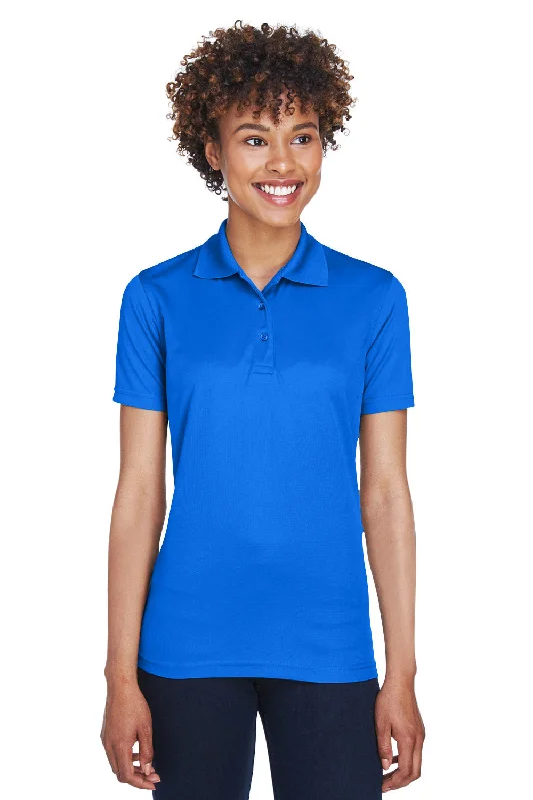 sheer utility blouses -UltraClub Womens Cool & Dry Moisture Wicking Short Sleeve Polo Shirt - Royal Blue