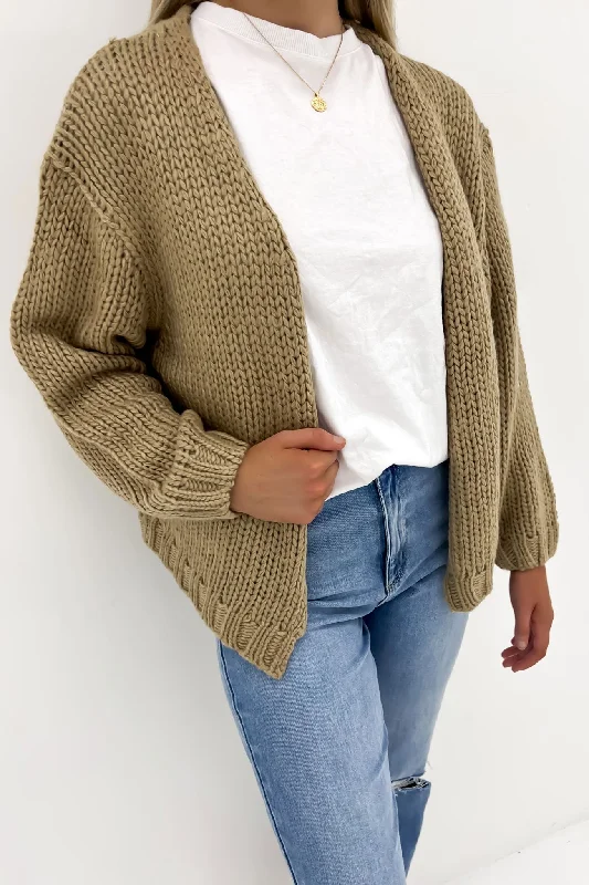 stylish cocoon merino cardigan -Harriette Cardi Oatmeal