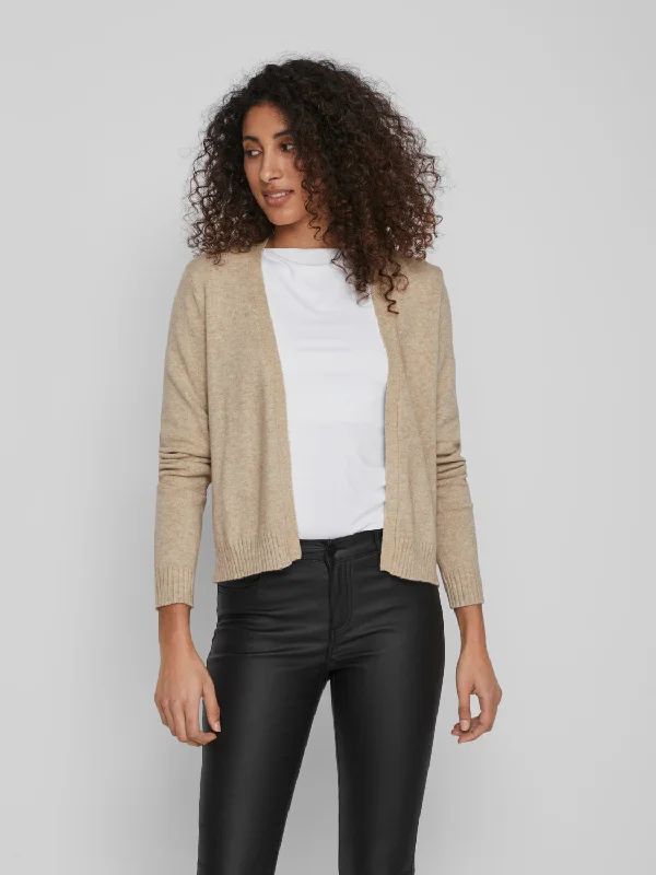 trendy ruffled cashmere cardigan -VIRIL Cardigan - Natural Melange