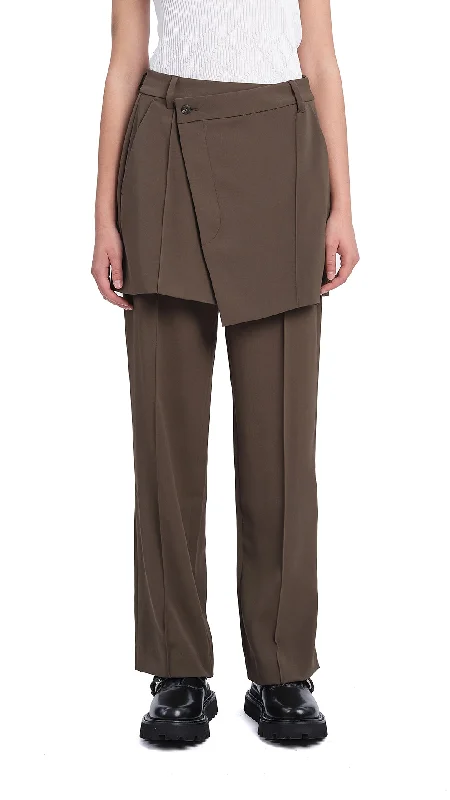 slim dress chino straight leg pants -2 in 1 Straight-Fit Pants