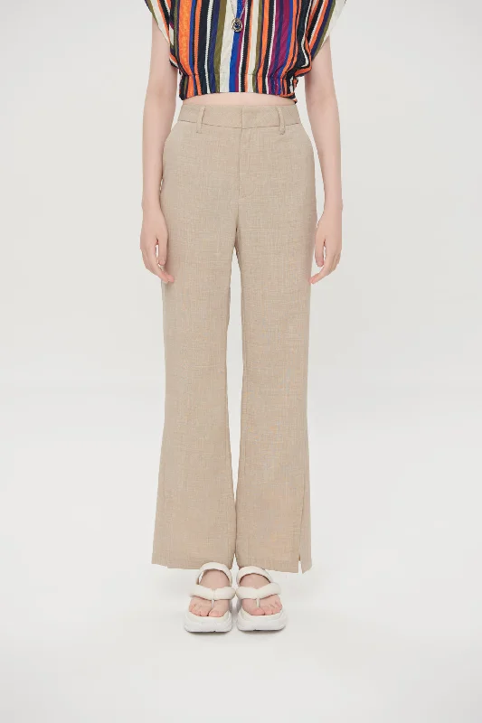 soft flannel lounge pants -Bell Cut Pants