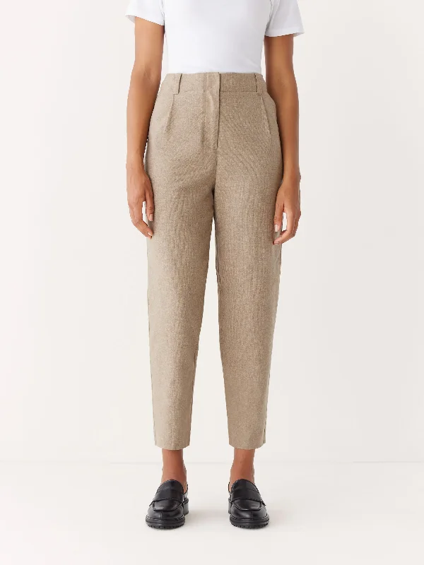 minimalist slim pants -The Amelia Balloon Pant in Light Brown