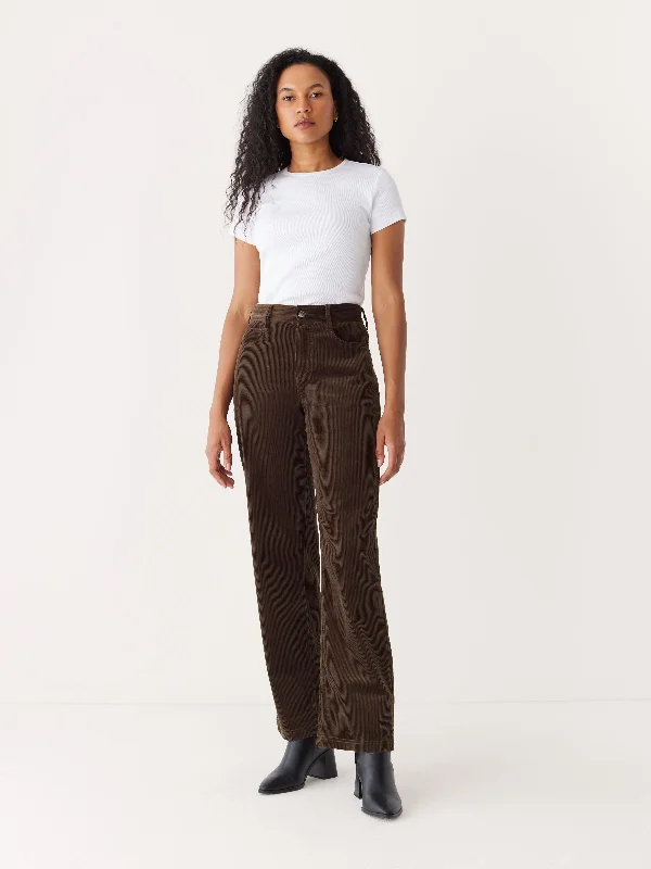 durable ripstop pants -The Annie Straight Corduroy Pant in Dark Brown