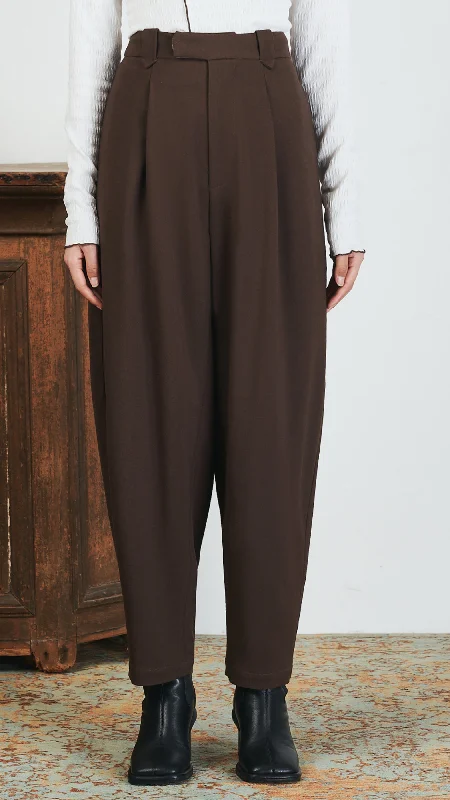 casual weekend chino straight leg slim pants -Cocoon Shape Pants