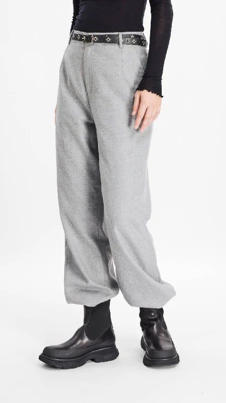 soft knit lounge pants -Balloon Pants