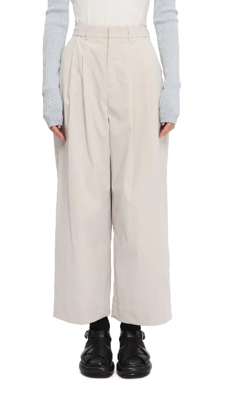 moisture-wicking gym pants -Wide-Leg Capri Pants