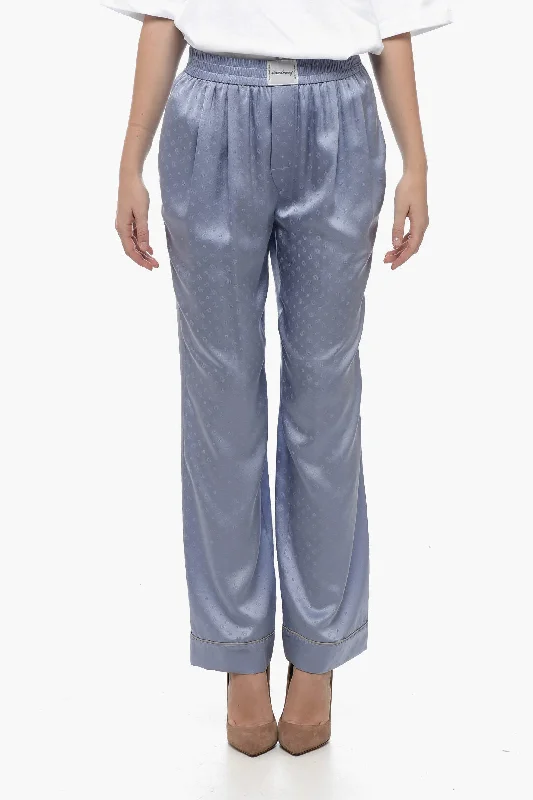 distressed skinny jeans pants -Alexander Wang T by ALEXANDER WANG Silk Sleeping Pants with Paisley Motif