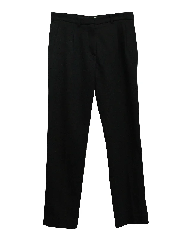 breathable chino slim fit pants -Altuzarra Straight Leg Trousers in Black Cotton