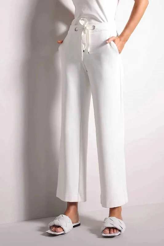 casual weekend chino pants -Amina Pants In Off White