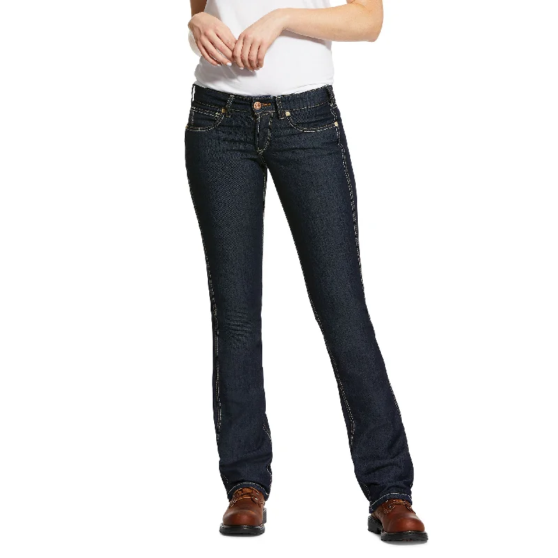 durable work chino straight pants -Ariat Women's Rebar DuraStretch Raven Denim Pant