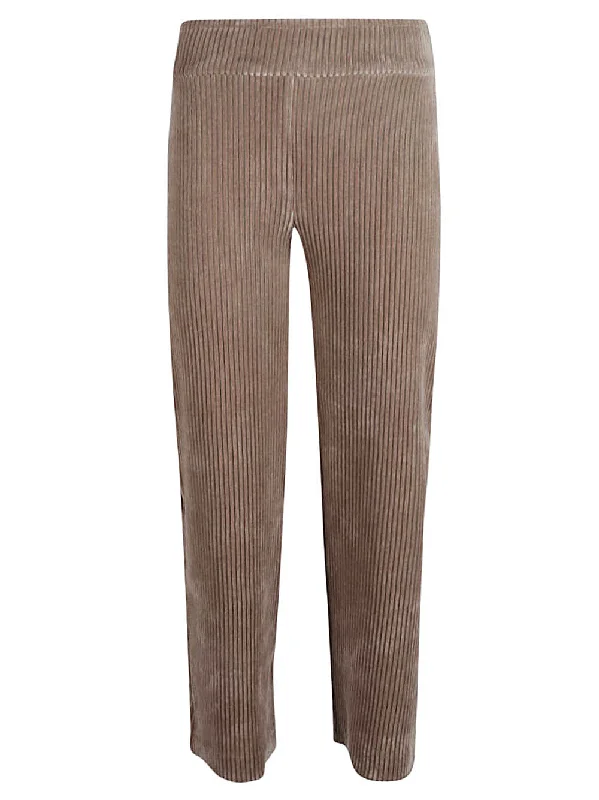 cozy velour lounge straight leg pants -Avenue Montaigne Women's Trousers