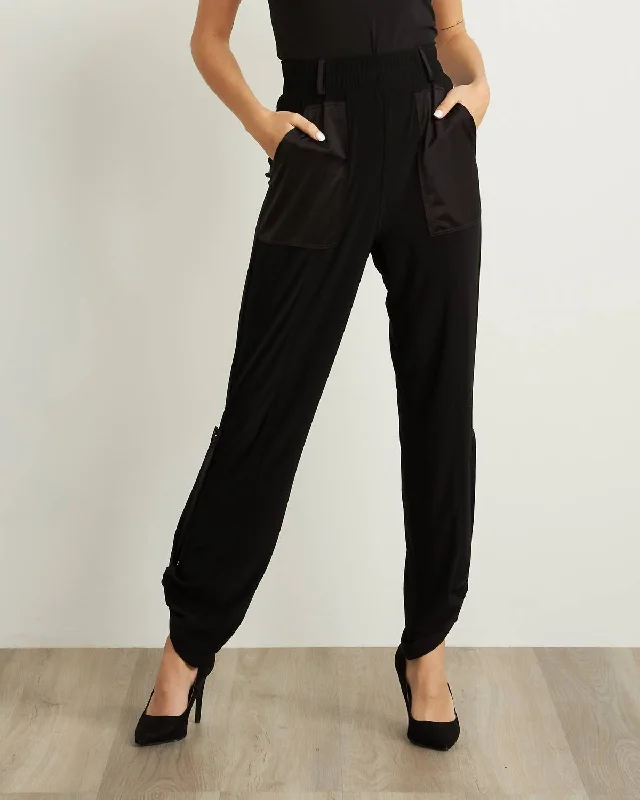 bold patterned pants -Balloon Pant In Black