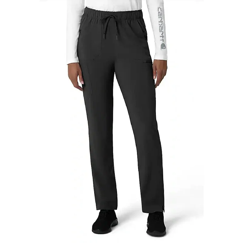 breathable linen jogger pants -Carhartt Women's Force Cross Flex 7-Poket Cargo Scrub Pant_Black