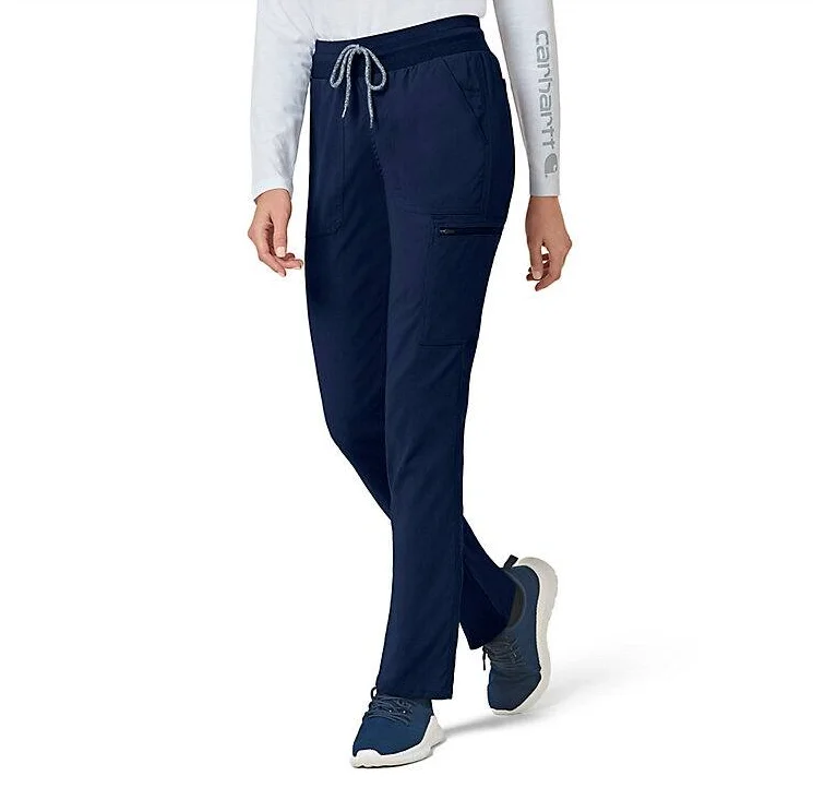 stretch twill cargo jogger pants -Carhartt Women's Rugged Flex® Slim Leg Scrub Pant_Navy