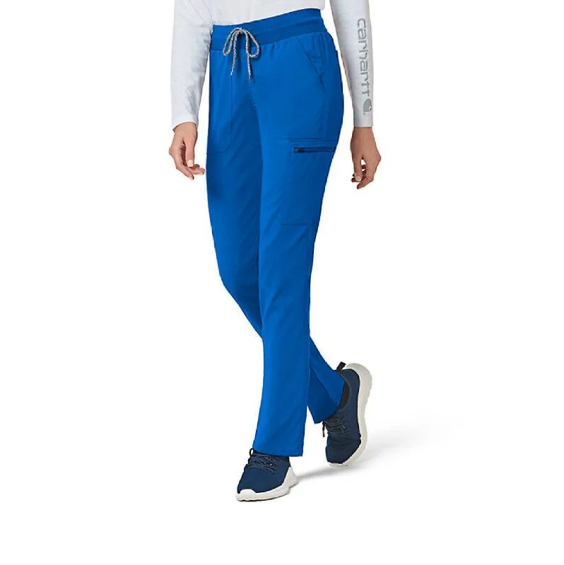 trendy mom jeans skinny fit pants -Carhartt Women's Rugged Flex® Slim Leg Scrub Pant_Royal