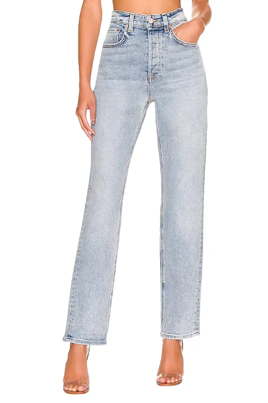 trendy cargo jogger skinny fit slim pants -Cassidy Mid Rise Straight Leg Jeans In La Brea