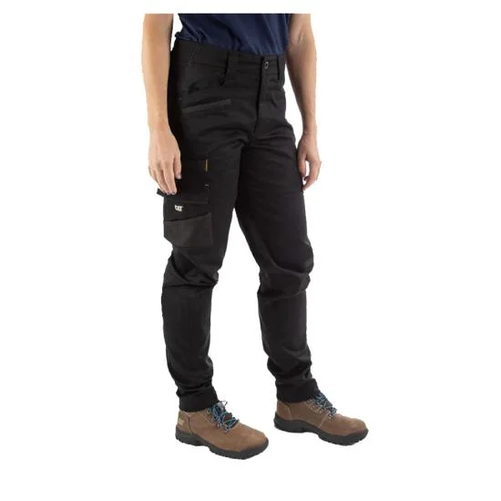 chic paperbag waist wide pants -CAT Women's Elite Operator Stretch Twill Cargo Work Pant