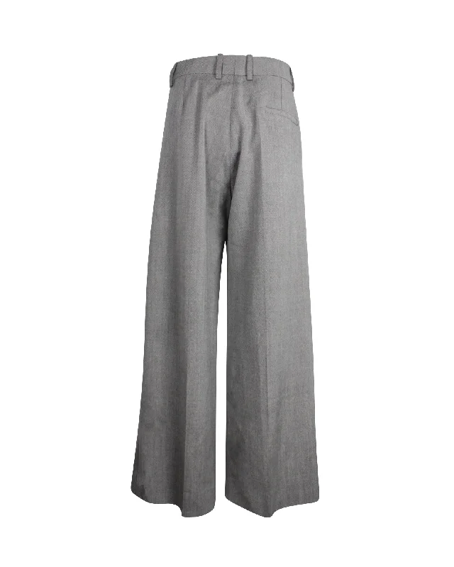 trendy cargo jogger skinny fit pants -Christian Dior dior Wide Leg Pants in Grey Virgin Wool