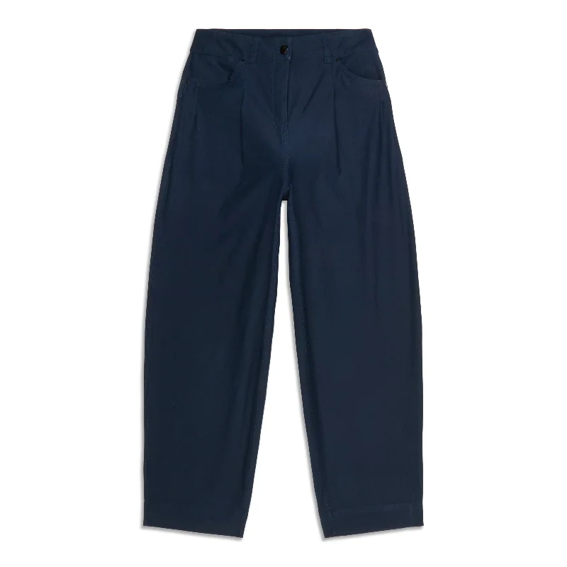 premium wool pants -City Sleek Barrel-Leg Pant - Resale