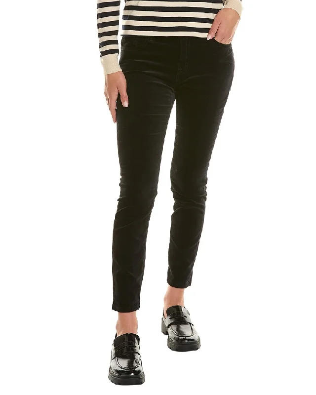 stylish bootcut pants -Current/Elliott The Stiletto Noir Velvet Skinny Jean